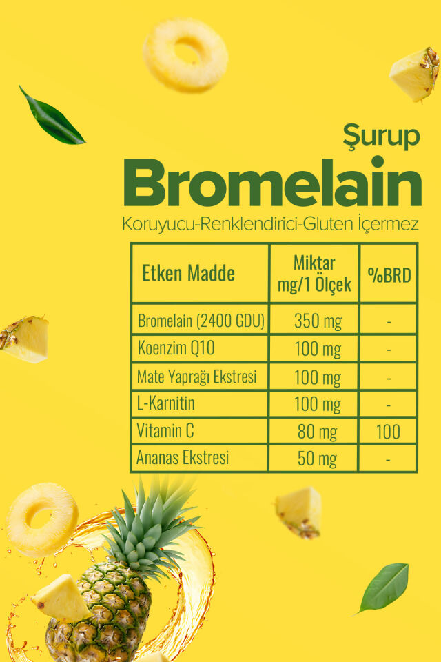 Bromelain Ananas İçeren Detox Şurubu